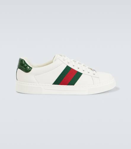 Ace Web Stripe leather sneakers - Gucci - Modalova