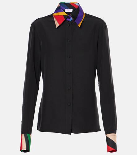Silk crepe de chine polo shirt - Pucci - Modalova