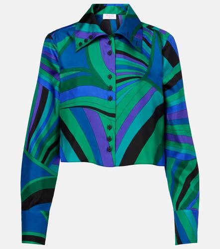 Pucci Iride cropped silk shirt - Pucci - Modalova