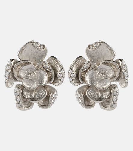 Small floral crystal-embellished earrings - Oscar de la Renta - Modalova