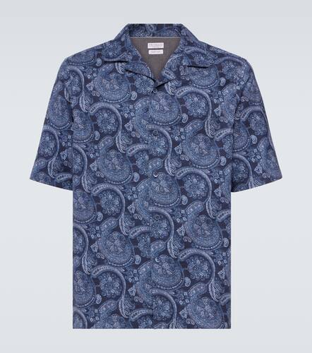 Paisley cotton shirt - Brunello Cucinelli - Modalova