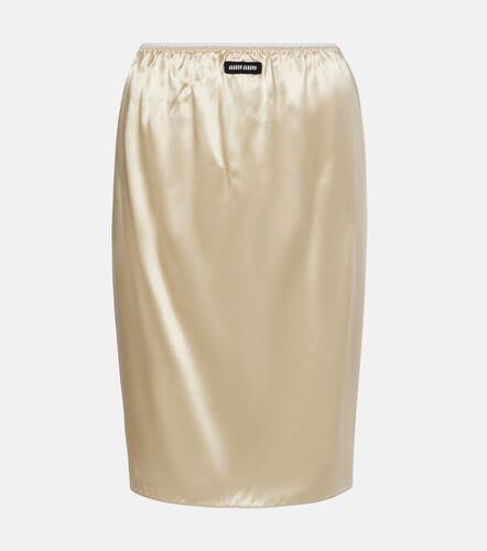 Miu Miu Satin midi skirt - Miu Miu - Modalova