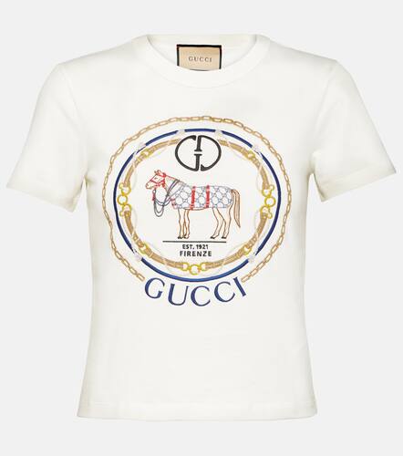 Interlocking G cotton jersey T-shirt - Gucci - Modalova