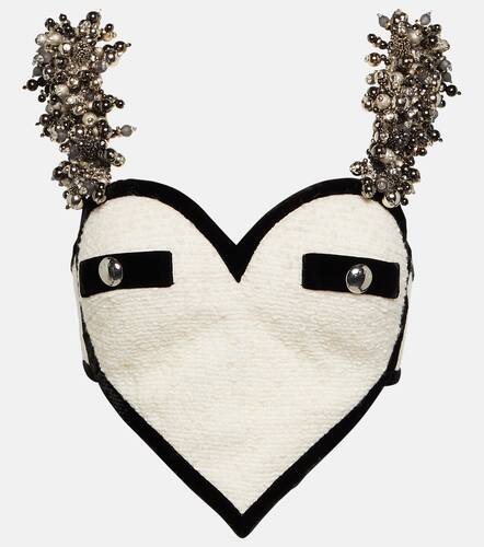 Crop top Heart de punto bouclé adornado - Area - Modalova