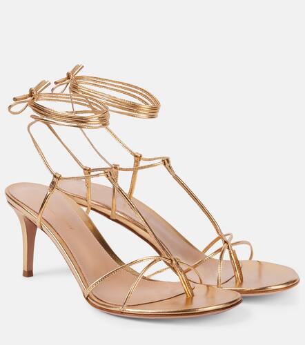 Metallic leather thong sandals - Gianvito Rossi - Modalova