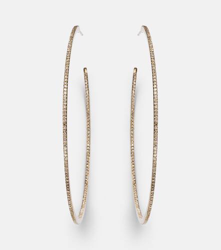 XL 18kt yellow hoop earrings with diamonds - Shay Jewelry - Modalova
