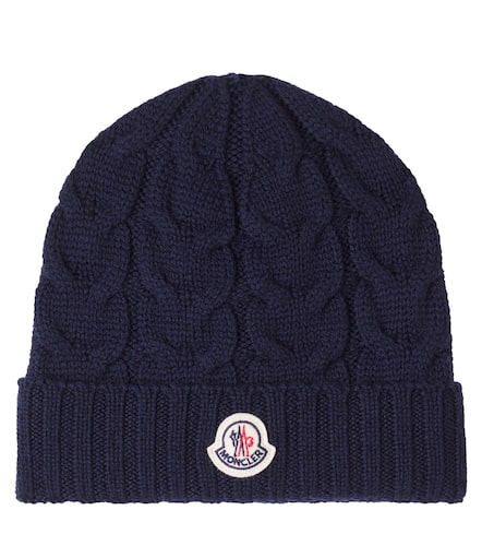Bonnet en laine vierge  logo - Moncler Enfant - Modalova