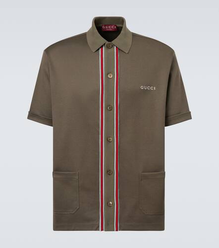 Logo Web Stripe cotton piquÃ© polo shirt - Gucci - Modalova