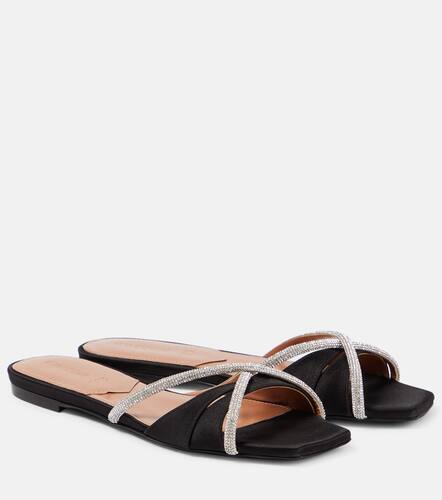 Lust embellished satin slides - D'Accori - Modalova