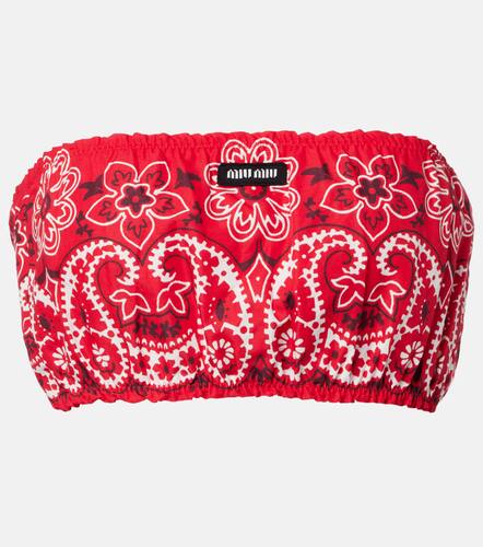 Miu Miu Bandeau-Top aus Popeline - Miu Miu - Modalova