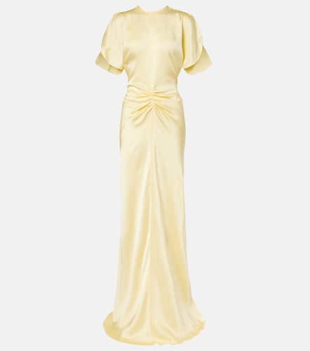 Gathered crÃªpe satin gown - Victoria Beckham - Modalova