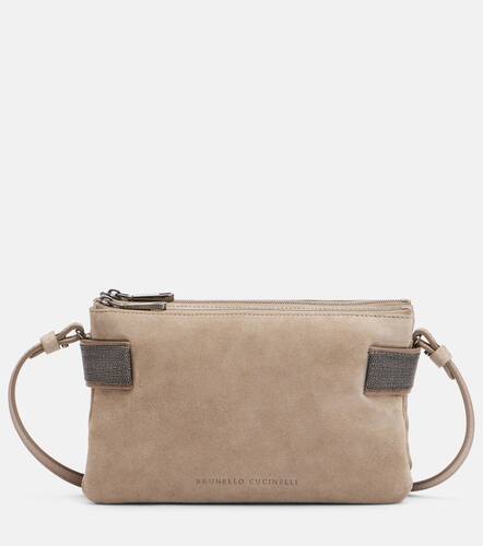 Essence Monili Small suede shoulder bag - Brunello Cucinelli - Modalova