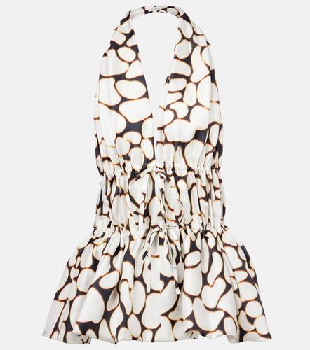 Top de seda con cuello halter estampado - Dries Van Noten - Modalova