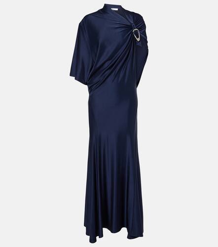 Draped asymmetric jersey maxi dress - Rabanne - Modalova