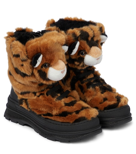Leopard-print boots in beige - Dolce Gabbana Kids | Mytheresa display picture 3