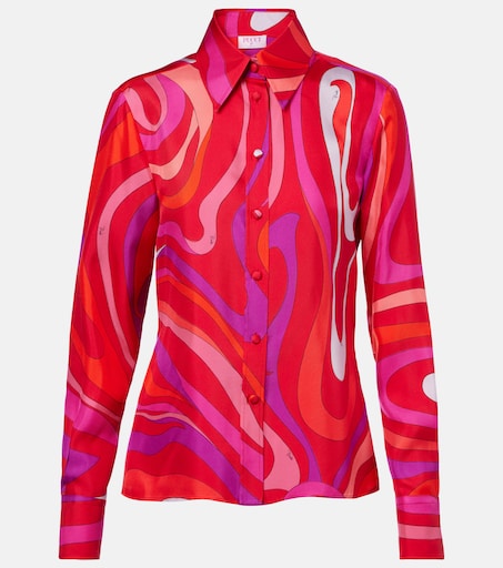 Marmo silk shirt in red - Pucci | Mytheresa