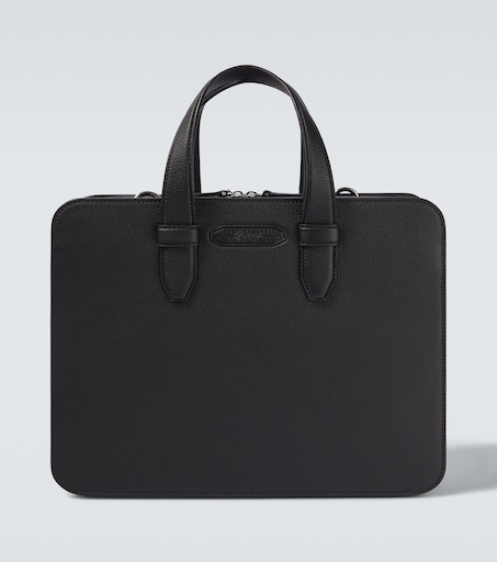 【希少】Brioni ブリオーニ ガーメントバッグ レザー ロゴ 刺繍 ブラック P01138409.jpg