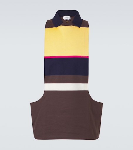 Versace Striped cotton tank top