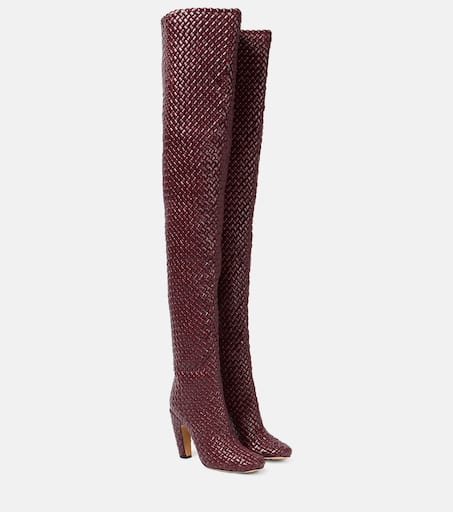 ロングブーツ BOTTEGA VENETA Sand Leather Canalazzo Ankle Boots P00861360.jpg