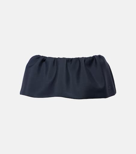 スカート PRADA Midnight Blue Mohair Blend Mini Skirt Prada Pleated gabardine miniskirt with metal rings | REVERSIBLE
