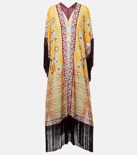 【関税&送料込】Etro Short Printed Silk Caftan ETRO Printed Silk Kaftan in Orange | endource