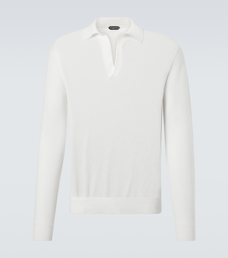 Tom Ford Semi-sheer cotton polo sweater