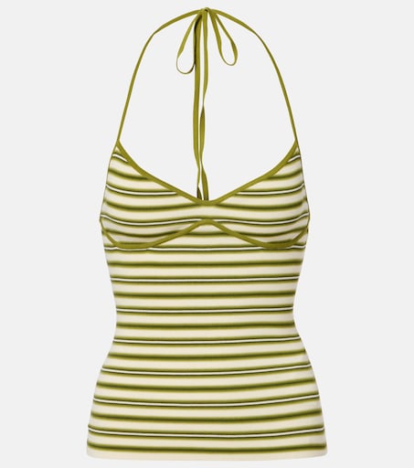 Faithfull Top Citara Aus Einem Baumwollgemisch Grun — Dua Lipa honeymoon beach edit