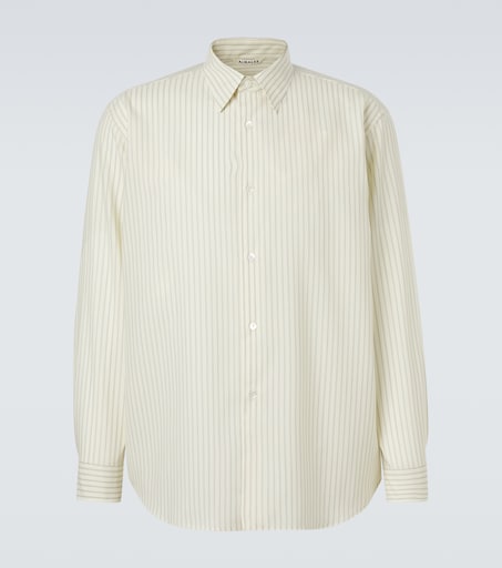 Striped wool shirt in white - Auralee | Mytheresa