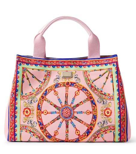Carretto canvas tote bag in pink - Dolce Gabbana Kids | Mytheresa