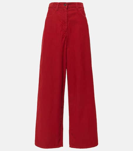 Chan corduroy wide-leg pants in red - The Row | Mytheresa