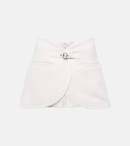 Ellipse twill miniskirt in white - Courreges | Mytheresa
