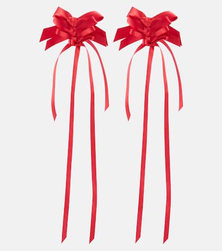 【関税込み】Simone Rocha ブルー ロング Rosette Bow ピアス Simone Rocha Long Rosette Bow Earrings @one_sixty_nine