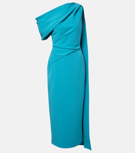 Maite caped crêpe midi dress in blue - Roksanda | Mytheresa