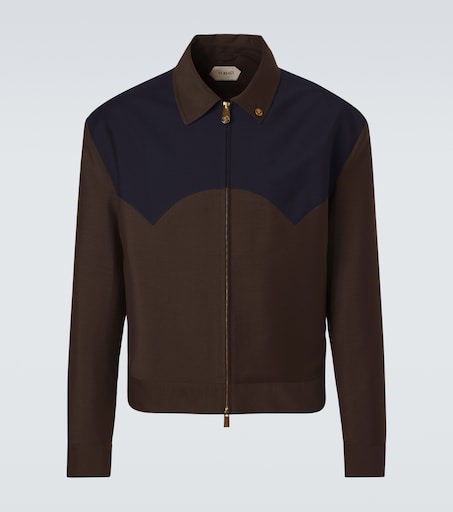 Versace Medusa wool and mohair blouson jacket