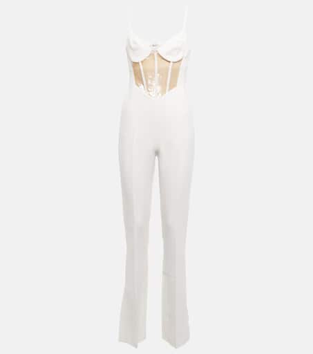 【David Koma】 Sequinedカットアウト cadyジャンプスーツ Sequined cutout cady jumpsuit in white - David Koma | Mytheresa