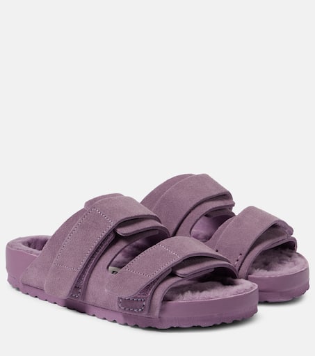 サンダル BIRKENSTOCK Chalk suede Birkenstock X Tekla Uji slippers x Tekla Uji suede slides in purple - Birkenstock 1774