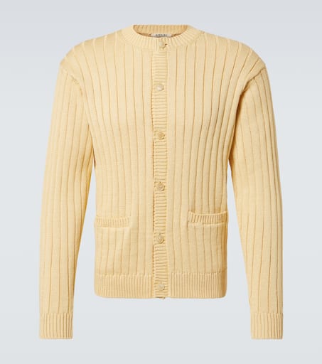 トップス AURALEE 24AW WOOL RIB KNIT CARDIGAN 3 AURALEE SUPER HARD TWIST RIB KNIT CARDIGAN PURPLE | TODAY