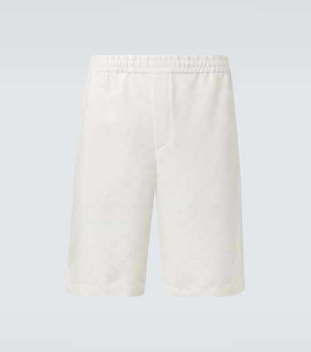 GG linen-blend shorts in white - Gucci | Mytheresa