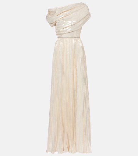 slim fit dress slacks Gold Metallic Tiered Dress – self-portrait-EU