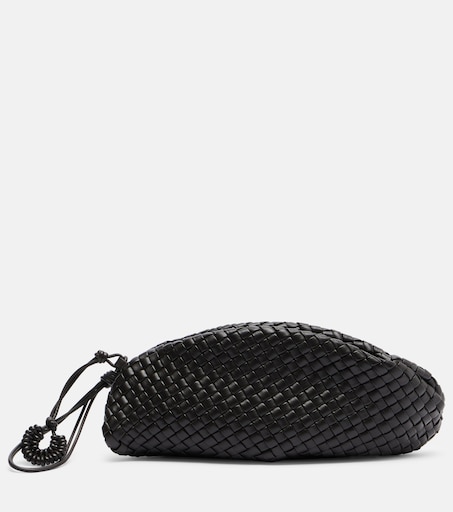 Onda Small Intreccio leather clutch