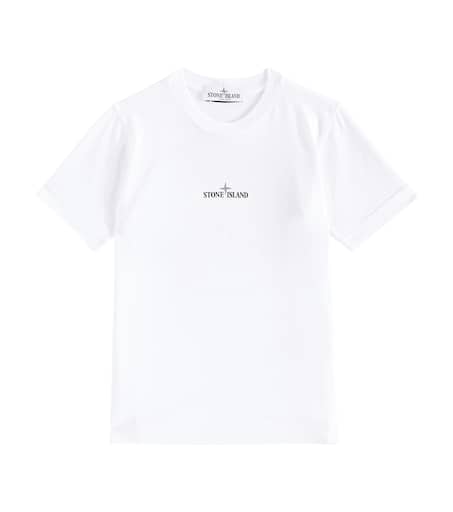 Tシャツ・カットソー STONE  WHITE COTTON T-SHIRT Stone Island Cotton Jersey Small Logo T-Shirt White at