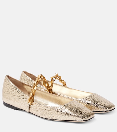 【JIMMY CHOO】チェーン付きDiamond Tilda Flat P01001330.jpg