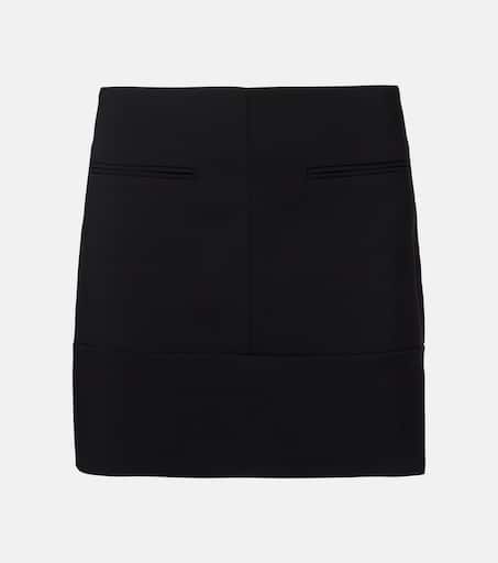 Belted crêpe miniskirt in black - Courreges | Mytheresa