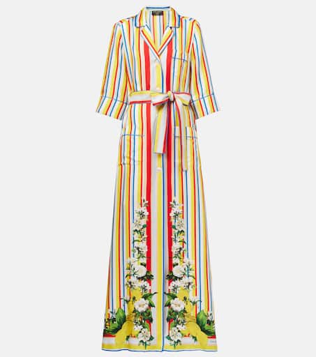 DOLCE & GABBANA シルクツイル ミディシャツワンピース プリーツ DOLCE&GABBANA】シルクツイル ミディ シャツワンピース (Dolce