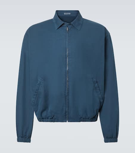 Cotton gabardine blouson in blue - Auralee | Mytheresa
