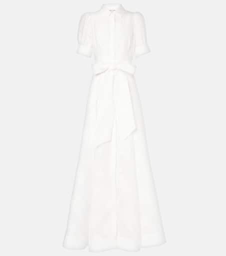 REBECCA VALLANCE 関税込 Bridal Annette brocade gown REBECCA VALLANCE Annette belted metallic brocade gown | NET