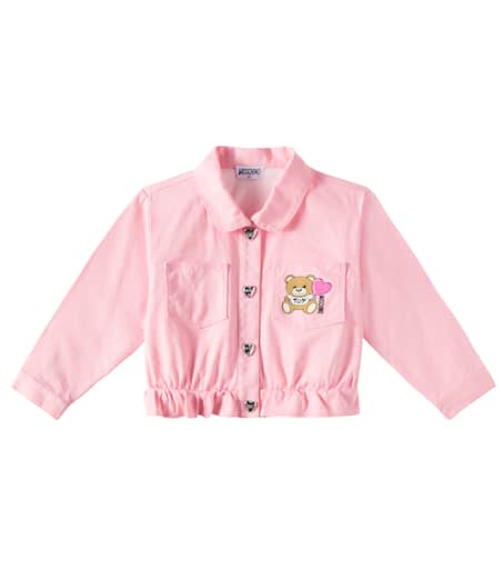【関税込み】Moschino ピンク Teddy ジャケット Moschino Baby - Pink Teddy Bear Puffer Jacket