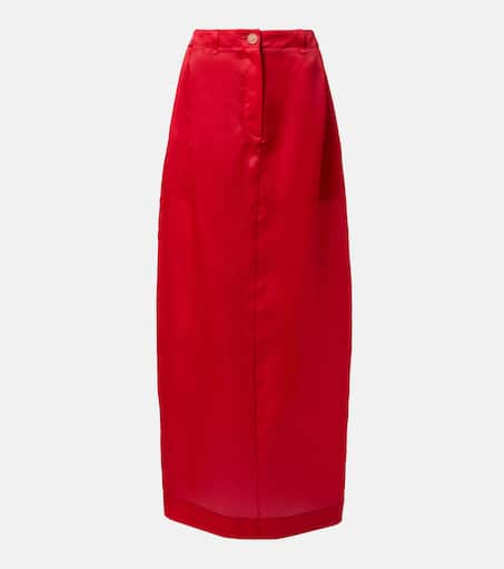 【送料&関税込】Khaite lucian White Silk Skirt Khaite 'lucian' White Silk Skirt | italist