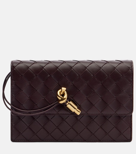 Bottega Veneta Andiamo Intrecciato leather wallet on chain