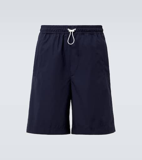 ショーツ GUCCI WHITE POPLIN SHORTS Cotton poplin shorts wth embroidery in white | GUCCI® US